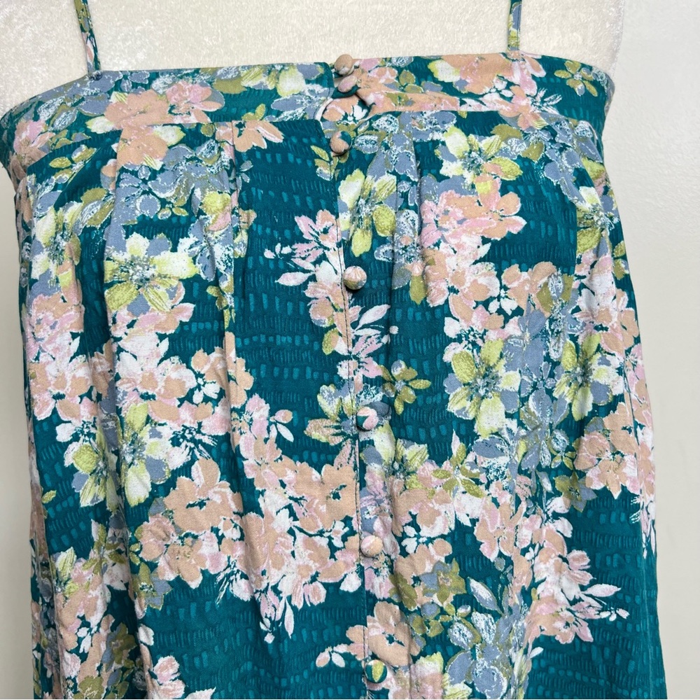 O’Neal Floral Tunic Tank Top or Mini Dress Spaghetti Straps Size Medium - Picture 4 of 10